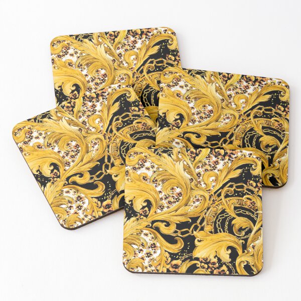 Item preview, golden lace seamless pattern. vintage curl watercolor background. luxury wallpaper designed and sold by Fayankova Alena.