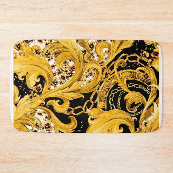 Item preview, golden lace seamless pattern. vintage curl watercolor background. luxury wallpaper designed and sold by Fayankova Alena.