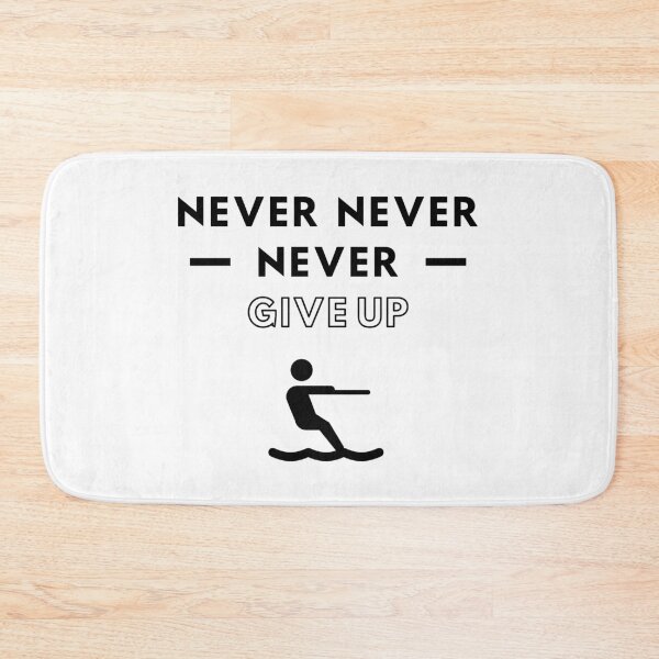 Item preview, Waterskiing: Never never never give up designed and sold by TheGreenGoat.