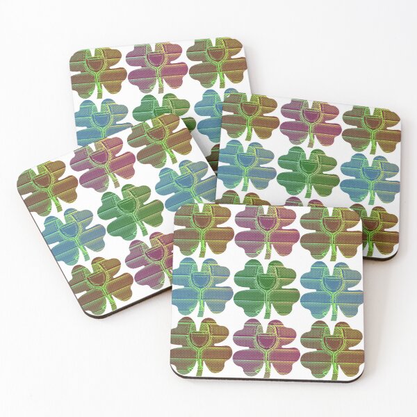 Item preview, Pop Art Wine Glass inside a Four Leaf Clover. designed and sold by CristalleLisa.