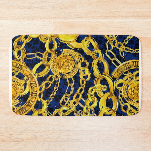 Item preview, golden lion baroque seamless pattern. Watercolor vintage gold lace ornament. luxury textile print designed and sold by Fayankova Alena.