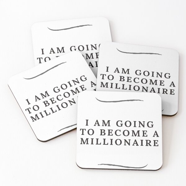 Item preview, I am going to become a millionaire designed and sold by Lifestyledeko.