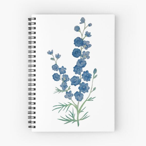 Artikelvorschau, Aquarell Delphinium Belladonna Design entworfen und verkauft von muffinstandd.