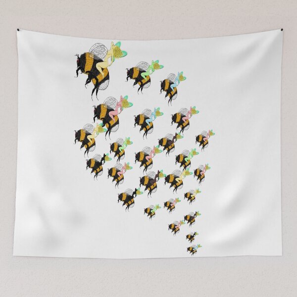 Item preview, fairies on bumblebees swarming designed and sold by gruntpig.