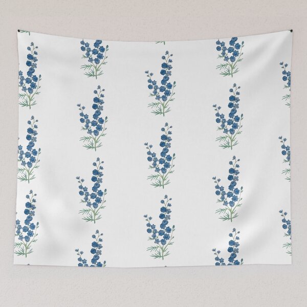 Item preview, Watercolor Delphinium Belladonna pattern design designed and sold by muffinstandd.