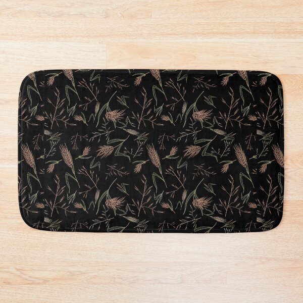 Item preview, Wheat pattern (black) for textile or other product. Dark and mystery design designed and sold by arboxart.