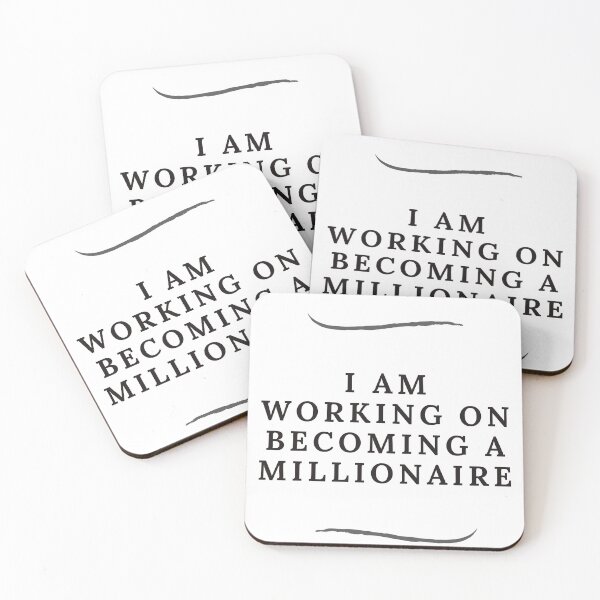 Item preview, I am working on becoming a millionaire designed and sold by Lifestyledeko.