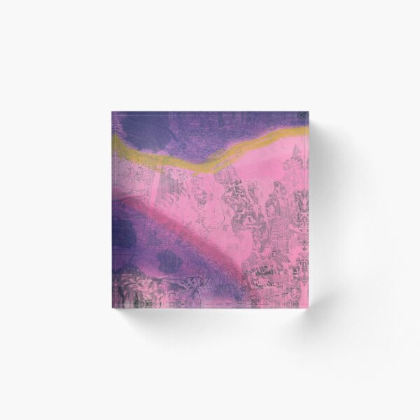 Item preview, Purple and Pink Abstract Anime Mixed Media | Anime Upcycle And Pastels designed and sold by UncleLanny.