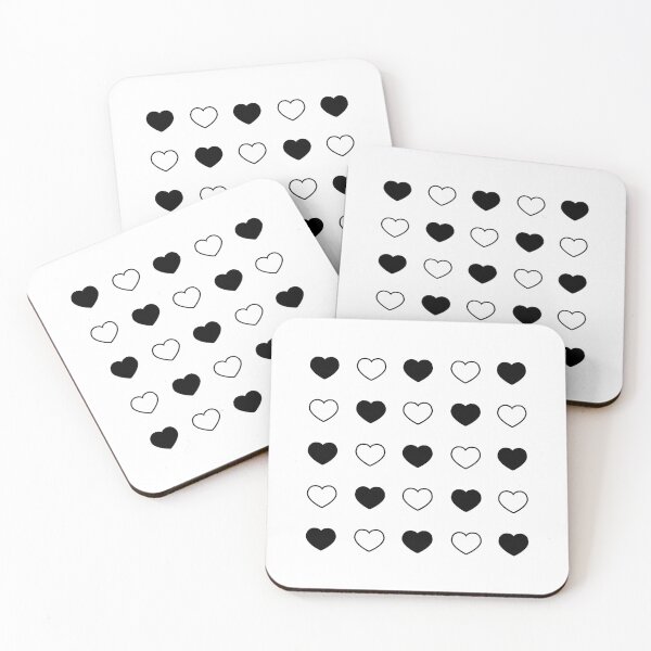 Item preview, Checkered Hearts (black and white) designed and sold by Tree45.