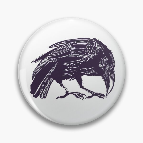 Item preview, Raven linocut print designed and sold by Rachel Collier-Wilson.