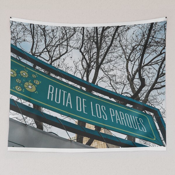 Item preview, RUTA DE LOS PARQUES - PARQUES - STREET - ZARAGOZA POSTER - PUZZLE  designed and sold by Tropical Blood.