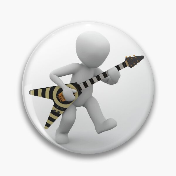 Item preview, Dibujo animado blanco de un humano tocando la guitarra - animación 3D designed and sold by iTrending.