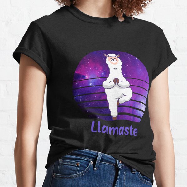 Funny Cute Slogan Namaste Yoga Llama-Ste T-Shirt