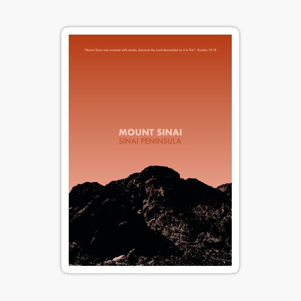 Mount Sinai Silhouette Art - Egypt Gift Sticker