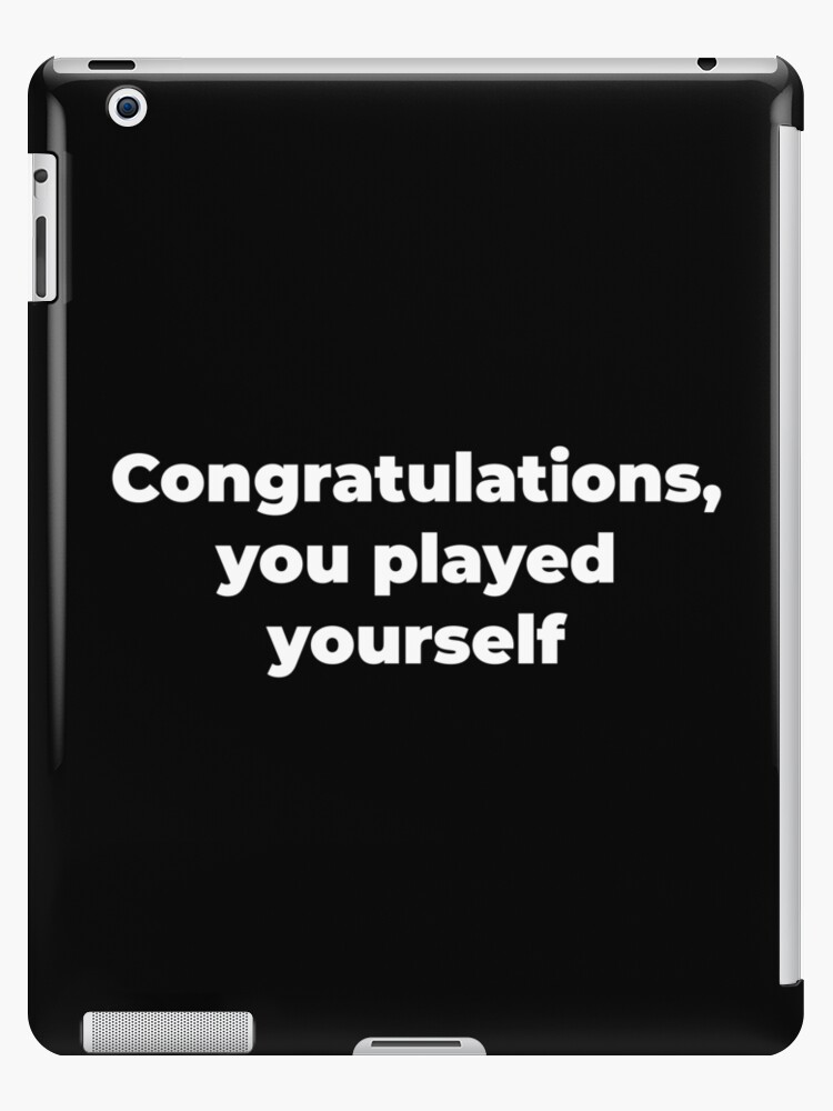 Congratulations, you played yourself Sticker for Sale by Zexten