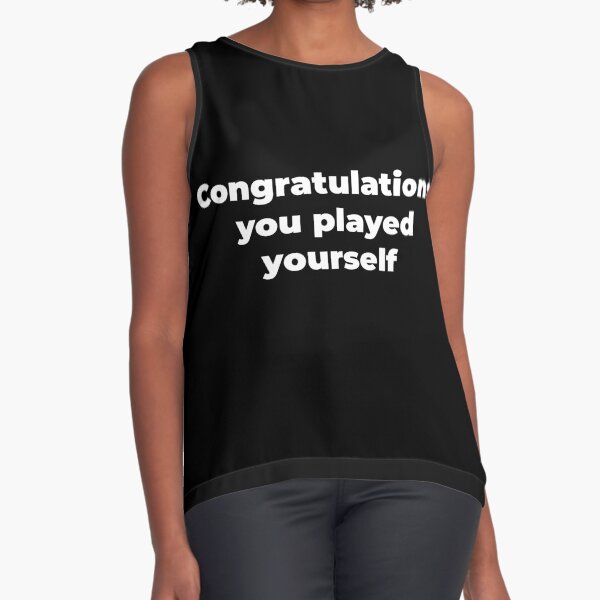 Congratulations, you played yourself Sticker for Sale by Zexten