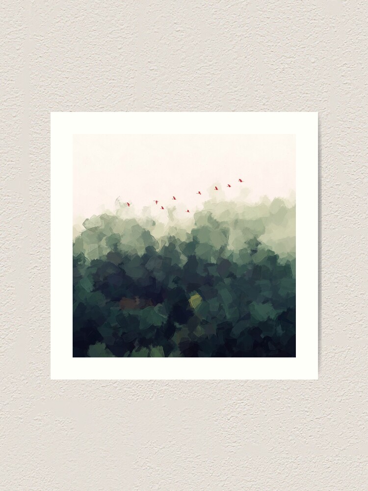 Alternate view of green forest Art Print