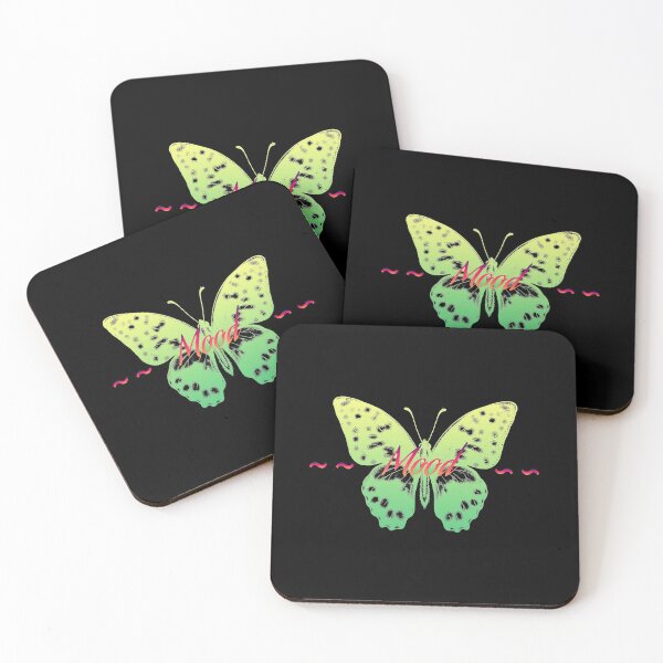 Item preview, Orange red mood with green gradient butterfly designed and sold by ADS.