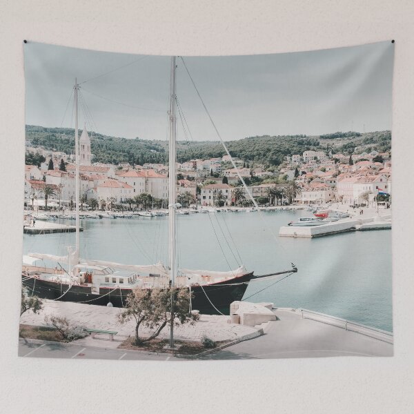 Item preview, Supetar harbor on the island of Brac in Croatia designed and sold by Melissa Peltenburg.
