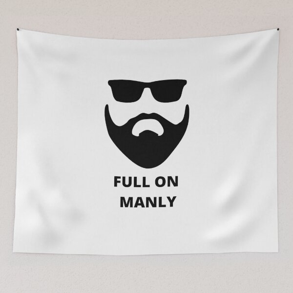 Item preview, Beard Full On Manly Funny designed and sold by kawrdesigns.