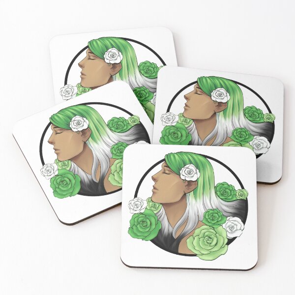 Item preview, Aromantic Pride Portrait designed and sold by chroma_imp.