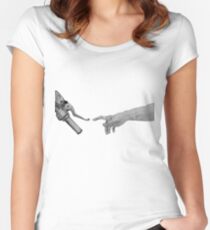 Creation of Adam Motorcycle Version Women's Fitted Scoop T-Shirt