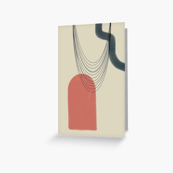 Abstract soft boho pastels Greeting Card