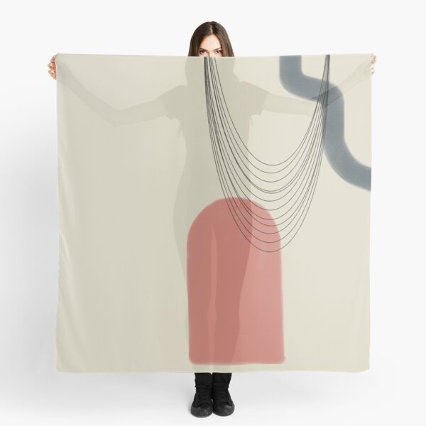 Abstract soft boho pastels Scarf