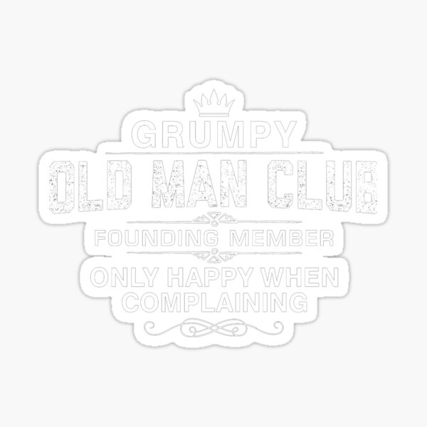 Grumpy Old Man Sticker For Sale By Aginart Redbubble