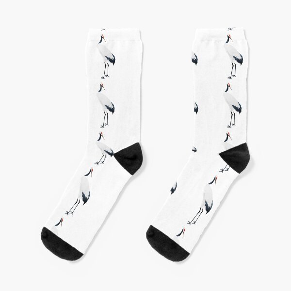 Japanischer Kran Socken Redbubble