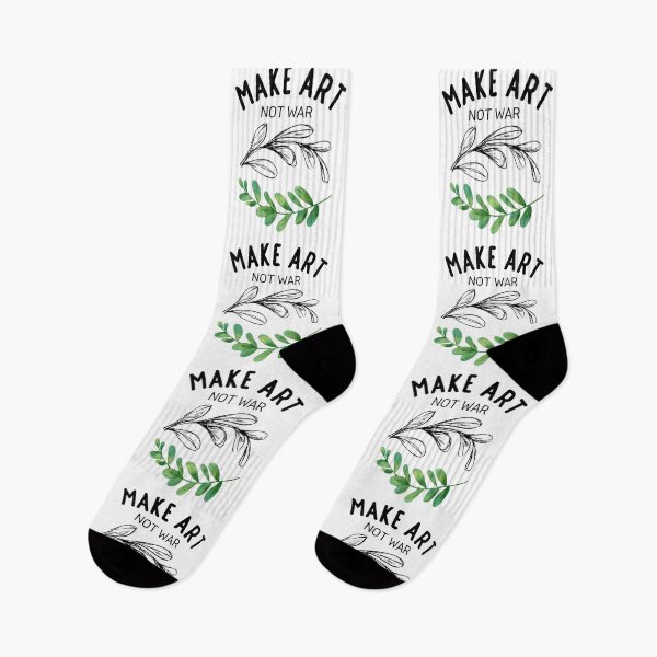 Item preview, Make Art Not War - Plants - Black designed and sold by ArtStore20.