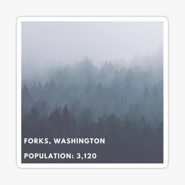 Forks Washington Twilight Design Pegatina