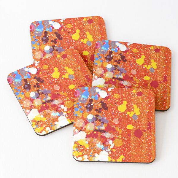 Abstract orange background Coasters (Set of 4)