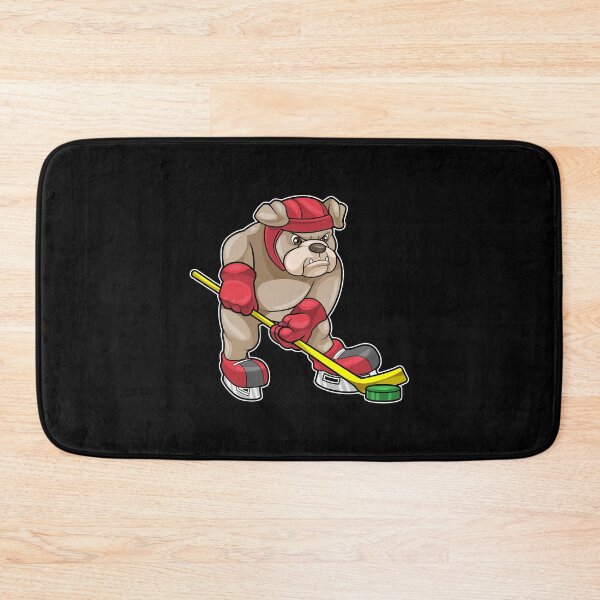 Item preview, Bulldog at Ice hockey with Ice hockey stick designed and sold by Snabdesign84.