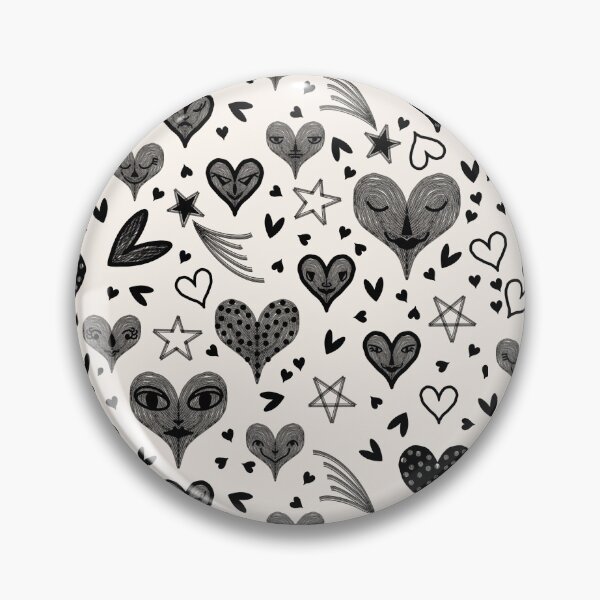 Item preview, Funny heart face, love hearts & shooting stars, sketch designed and sold by Melanie-Palmer.