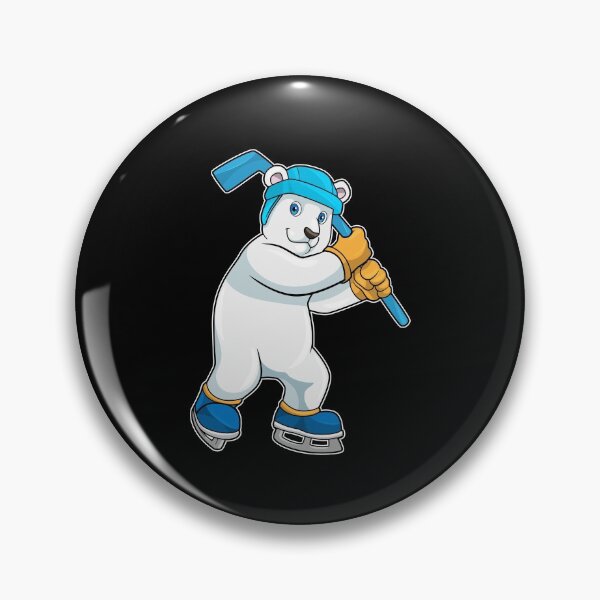 Item preview, Polar bear at Ice hockey with Ice hockey stick designed and sold by Snabdesign84.