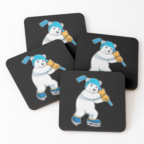 Item preview, Polar bear at Ice hockey with Ice hockey stick designed and sold by Snabdesign84.