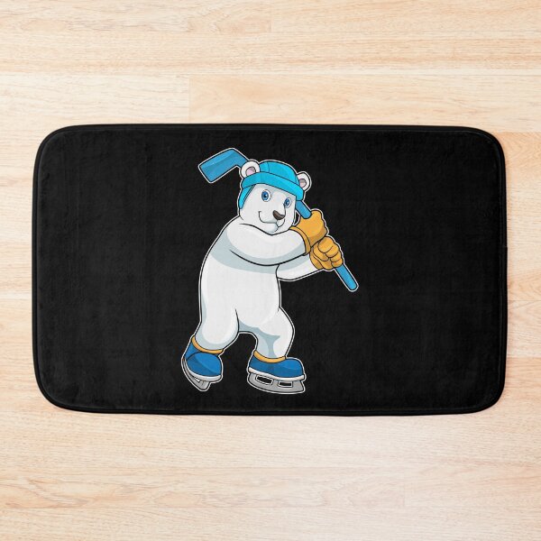 Item preview, Polar bear at Ice hockey with Ice hockey stick designed and sold by Snabdesign84.