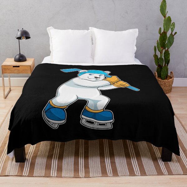 Item preview, Polar bear at Ice hockey with Ice hockey stick designed and sold by Snabdesign84.