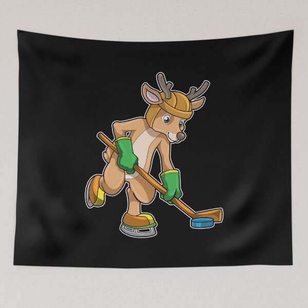 Item preview, Reindeer at Ice hockey with Ice hockey stick designed and sold by Snabdesign84.