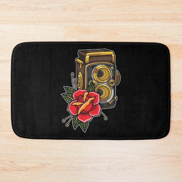 Item preview, Retro analog camera floral decoration designed and sold by anziehend.