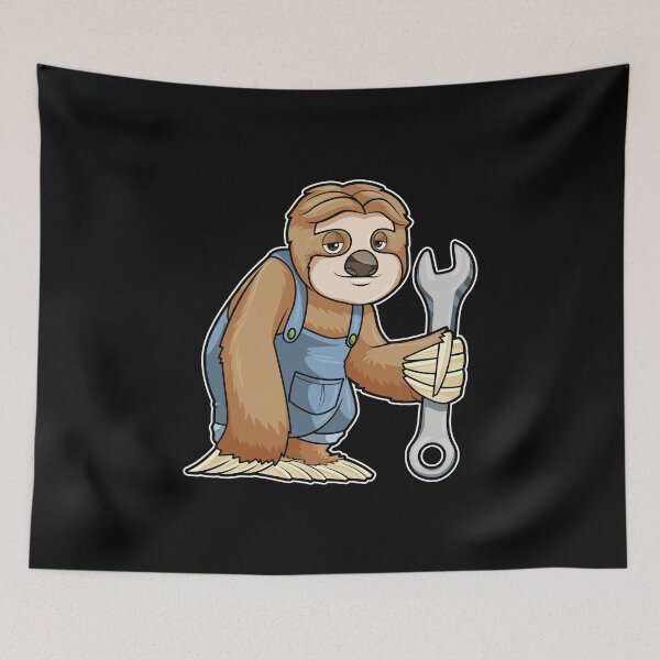 Item preview, Sloth Mechanic Wrench Workshop designed and sold by Snabdesign84.