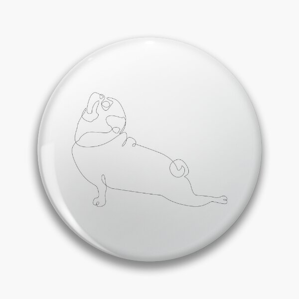 Item preview, One Line Pug Upward Facing Dog designed and sold by Huebucket.