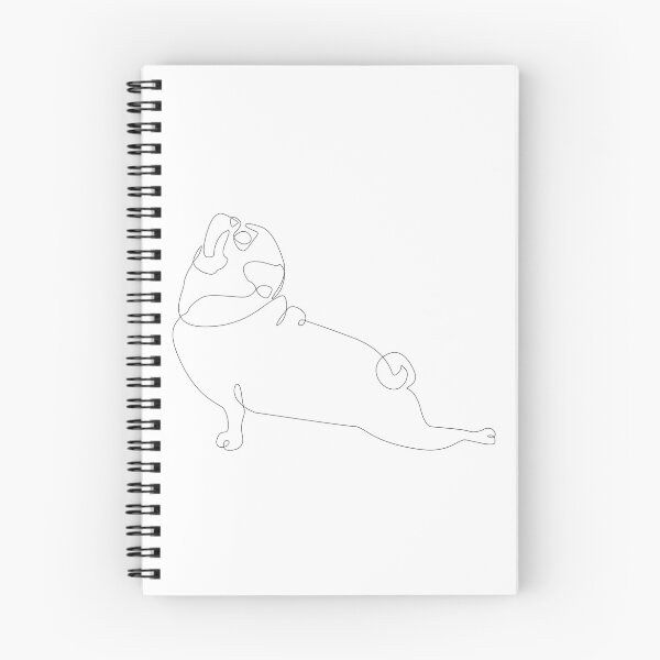 Item preview, One Line Pug Upward Facing Dog designed and sold by Huebucket.