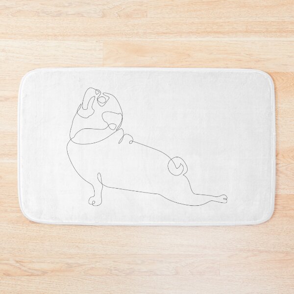 Item preview, One Line Pug Upward Facing Dog designed and sold by Huebucket.