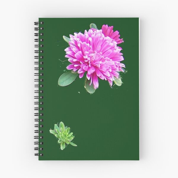 Item preview, One Pink Aster and Bud  Green Background designed and sold by DianeBP.