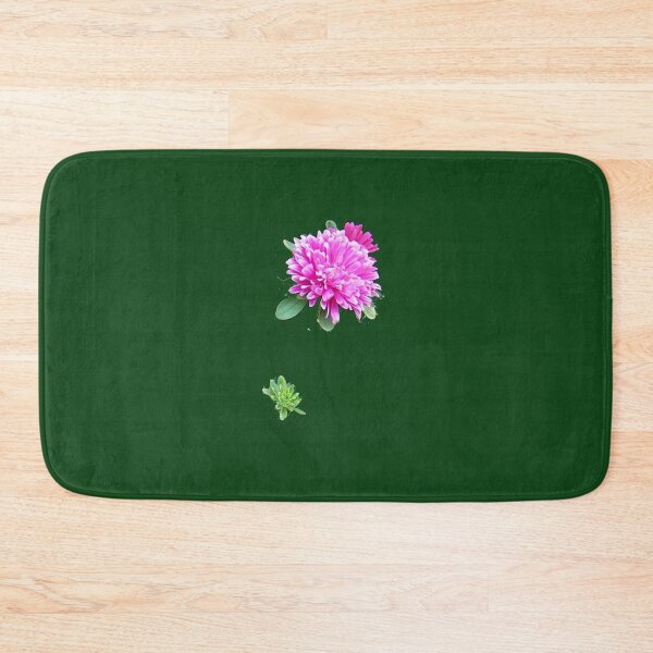 Item preview, One Pink Aster and Bud  Green Background designed and sold by DianeBP.