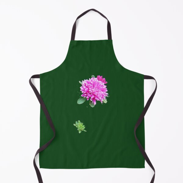Item preview, One Pink Aster and Bud  Green Background designed and sold by DianeBP.