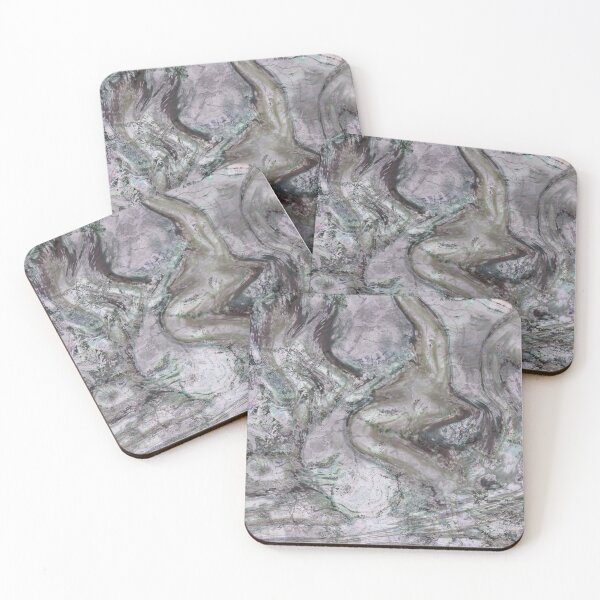 Item preview, Gray Marble 90's style designer structure swirl turquoise designed and sold by goedesign.