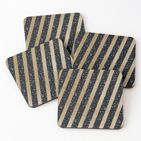 Item preview, Flower Pattern on Black and Gold designed and sold by RaposaMah.